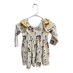 Charming Long Sleeve Dress with Character Print